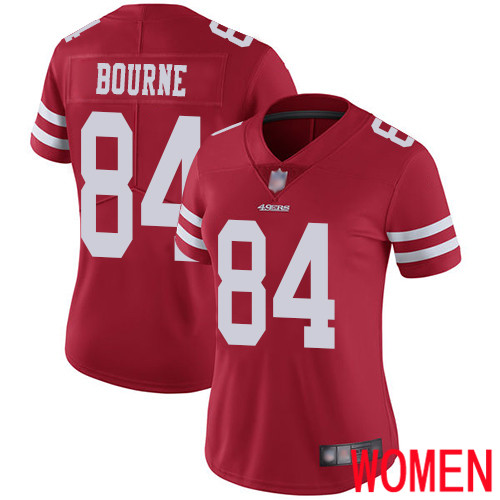 San Francisco 49ers Limited Red Women Kendrick Bourne Home NFL Jersey #84 Vapor Untouchable